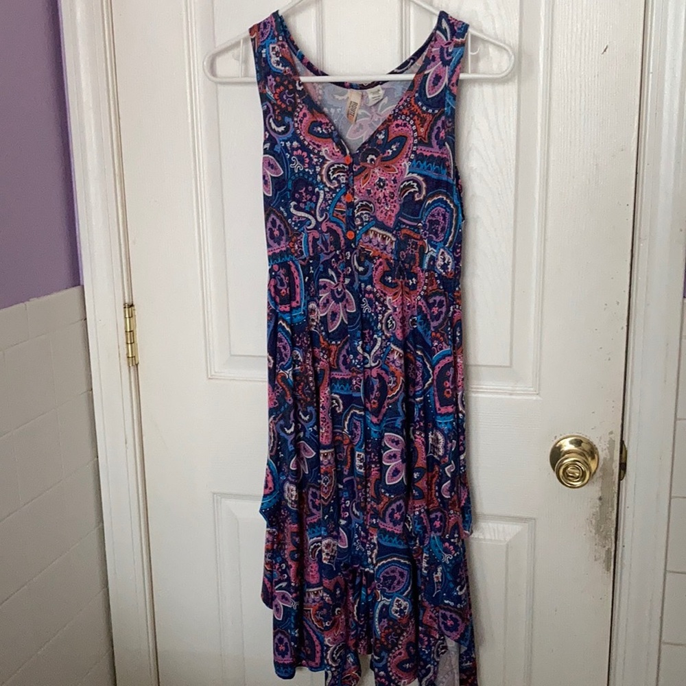 Kids midi-length paisley pattern dress